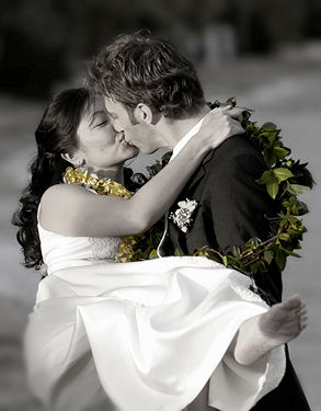 beach wedding photo